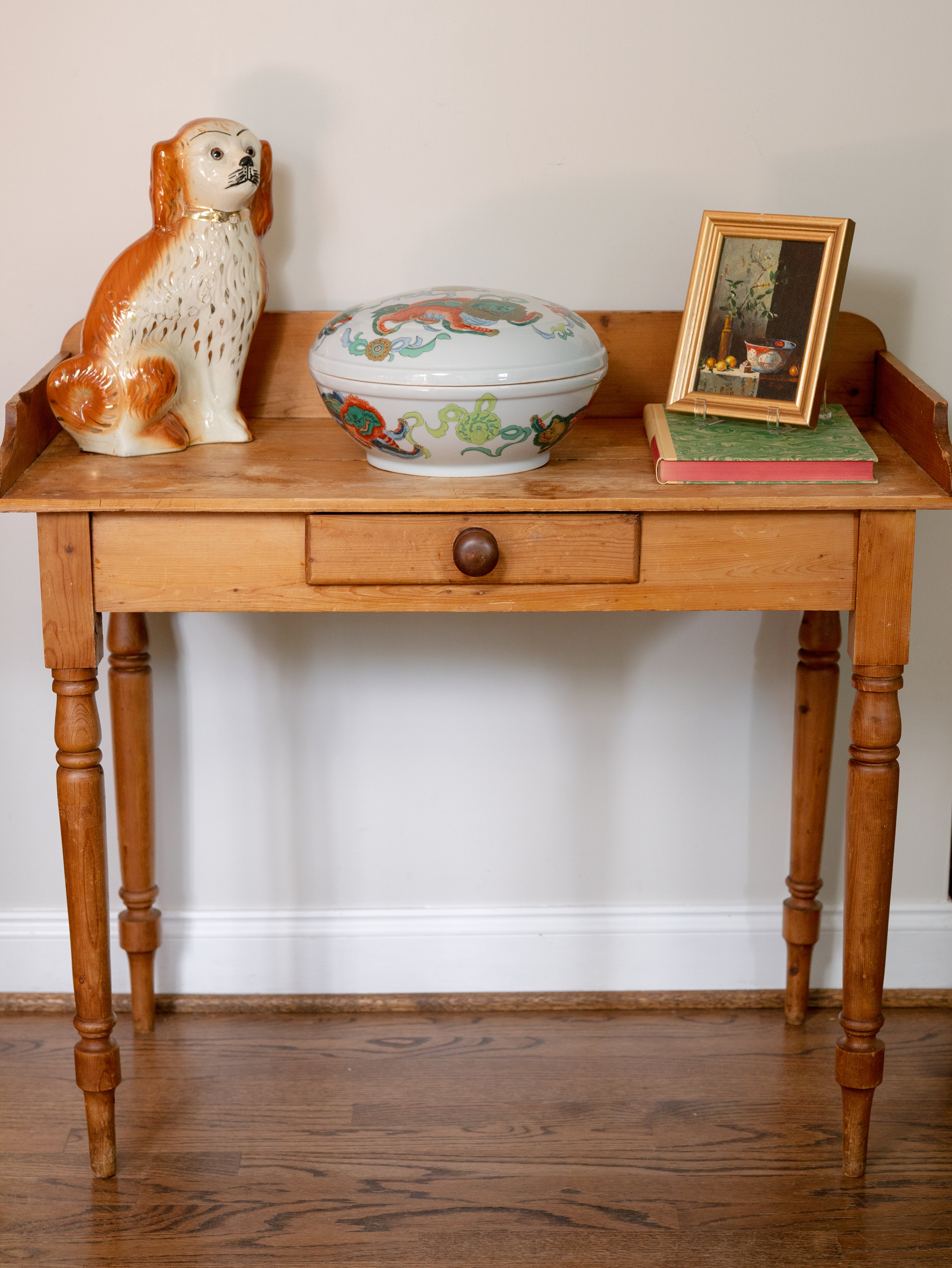 Vintage Lidded Foo Dog Bowl