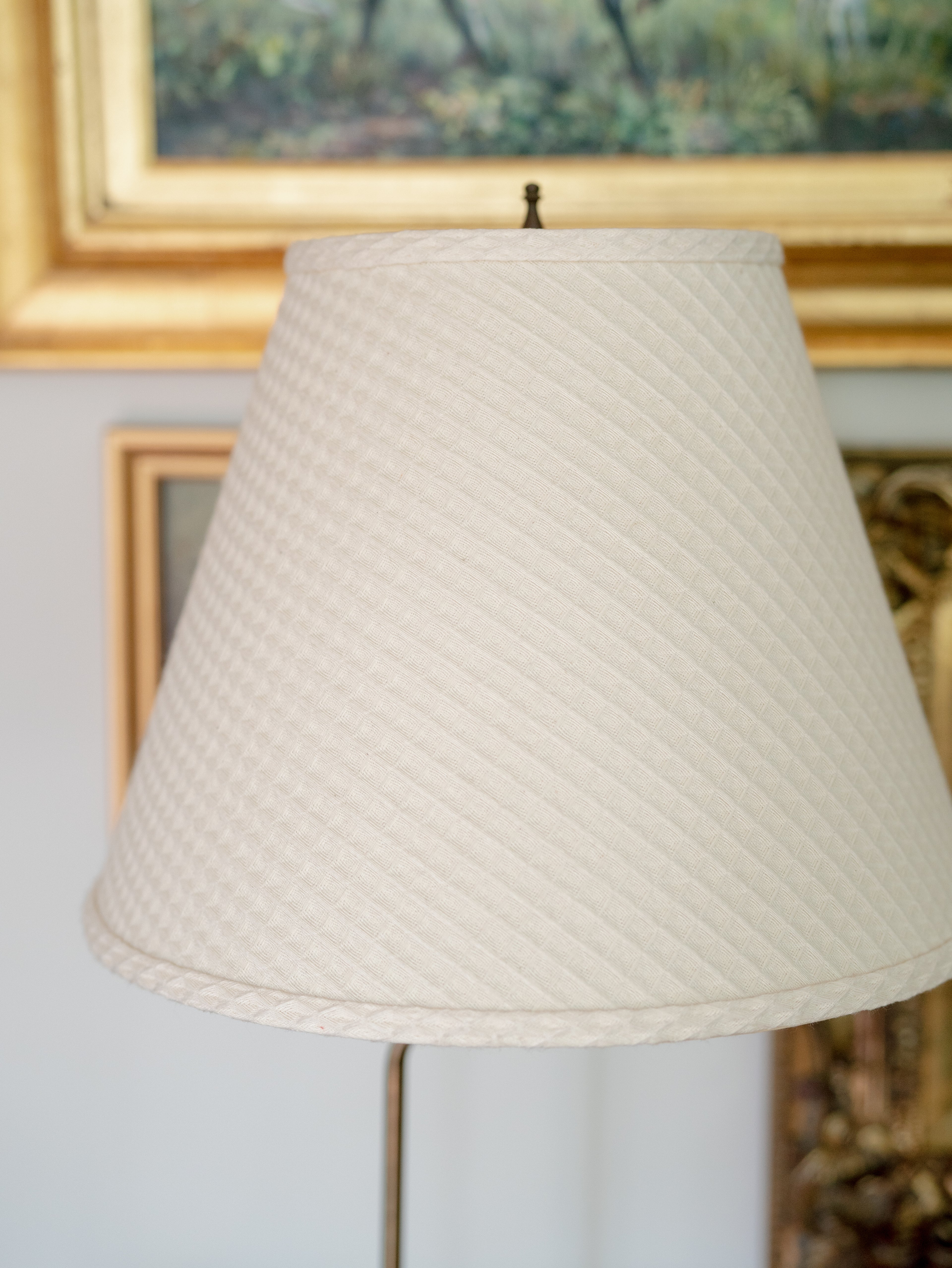 19th Century Staffordshire Spaniel + Lamp